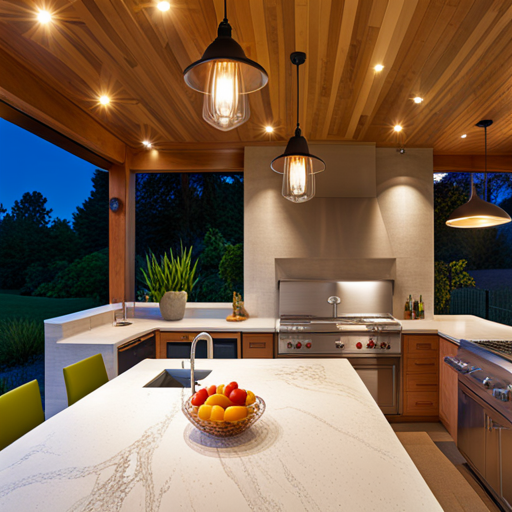 Outdoor Kitchen with Task Lighting